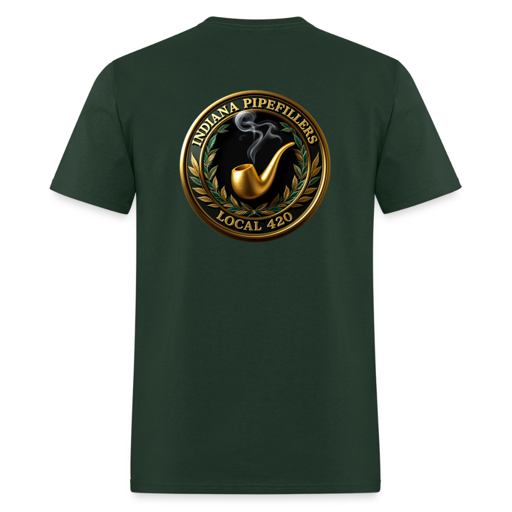 INDIANA PIPEFILLERS LOCAL 420 F/B DESIGN Men's T-Shirt - forest green