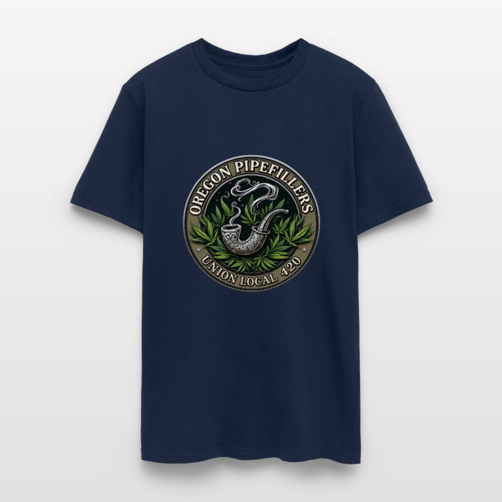 OREGON PIPEFILLERS UNION LOCAL 420 Men's T-Shirt - navy