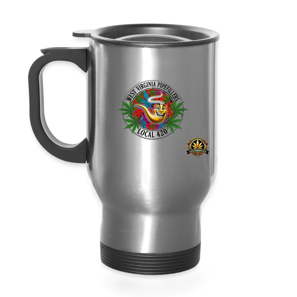 WEST VIRGINIA PIPEFILLERS LOCAL 420 14oz Stainless Steel Travel Mug - silver
