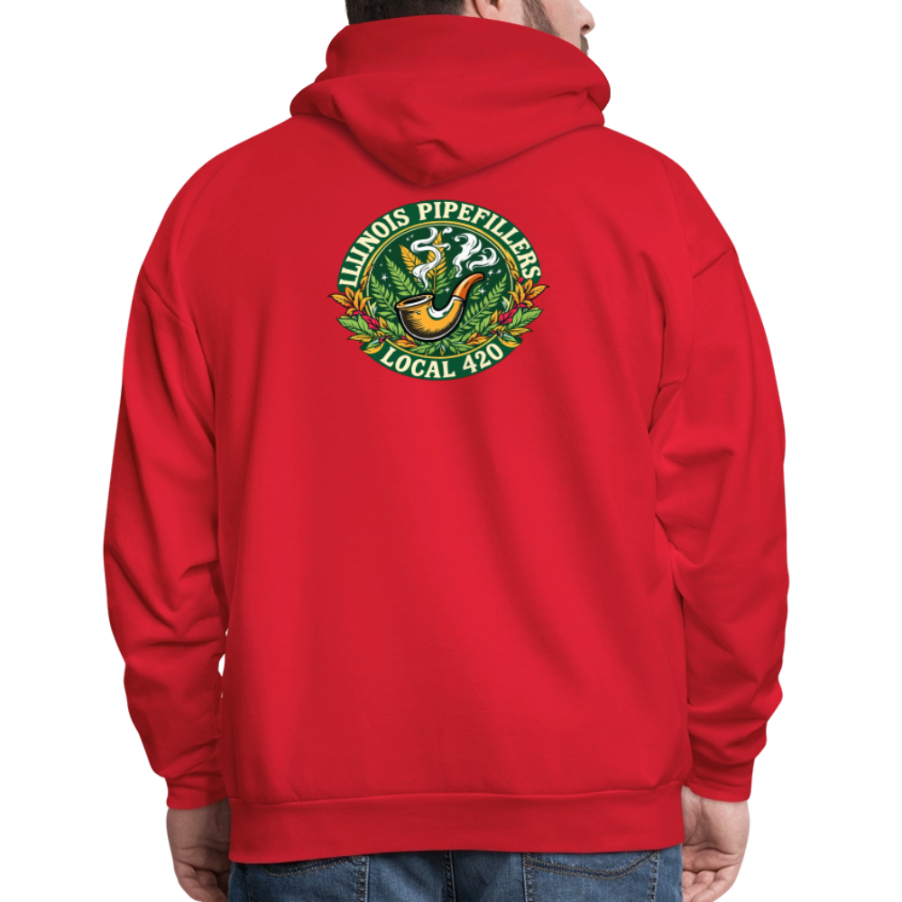 ILLINOIS PIPEFILLERS LOCAL 420 F/B DESIGN Men's Hoodie - red