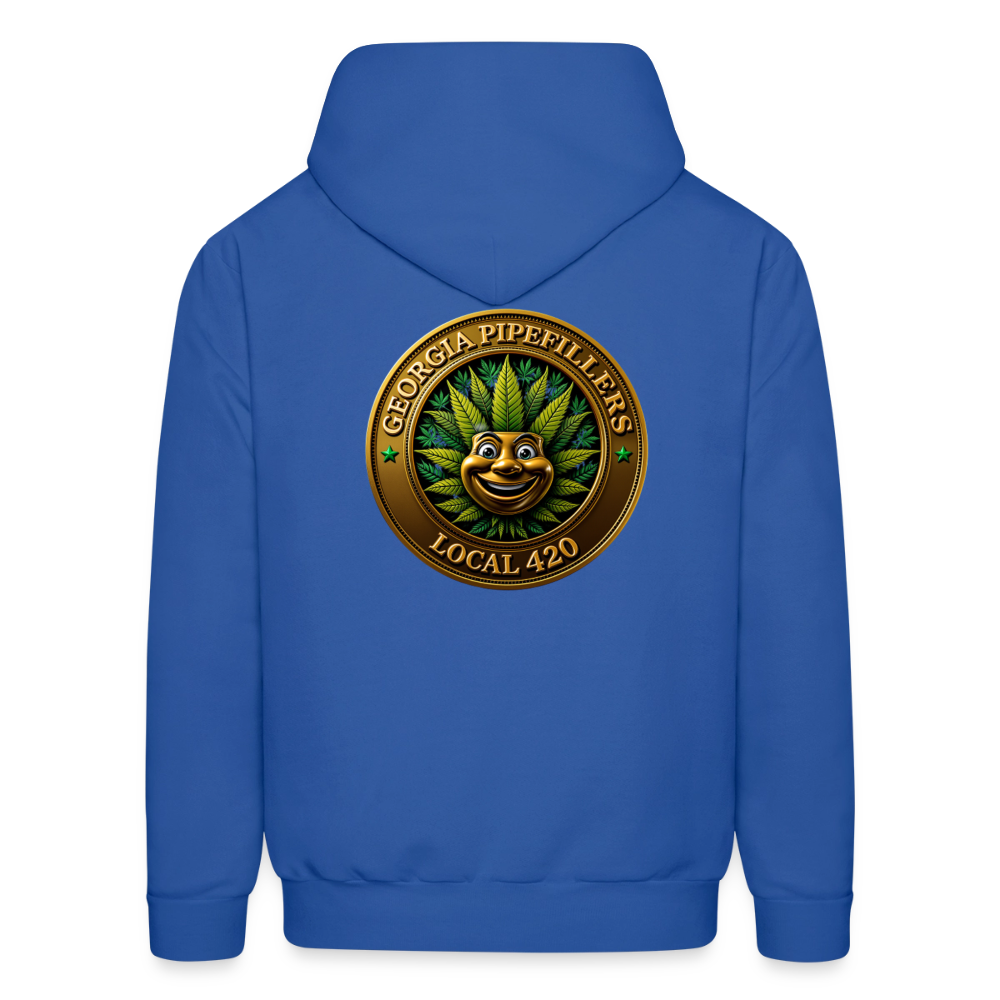 GEORGIA PIPEFILLERS LOCAL 420 F/B DESIGN Men's Hoodie - royal blue