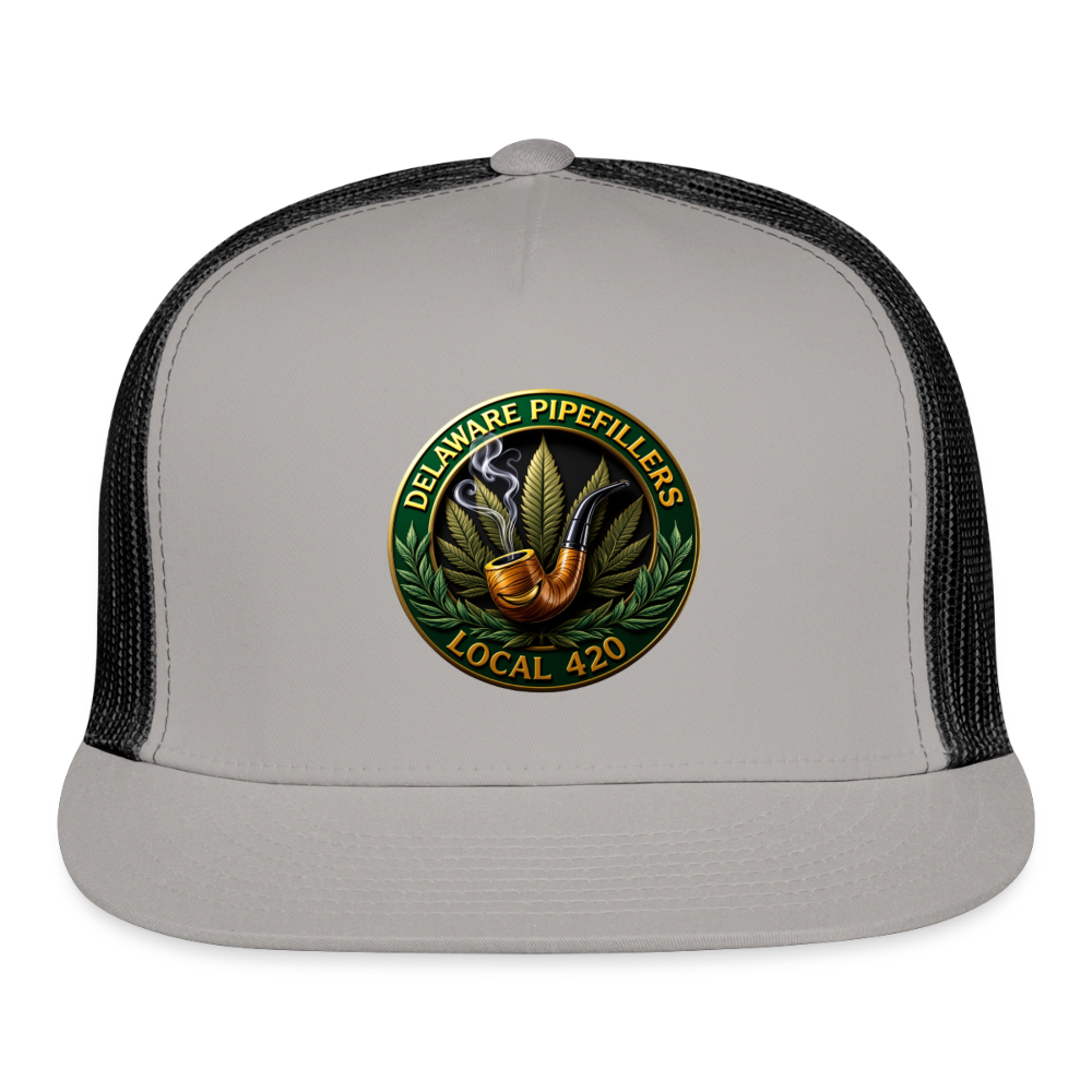 DELAWARE  PIPEFILLERS LOCAL 420 Trucker Hat - gray/black