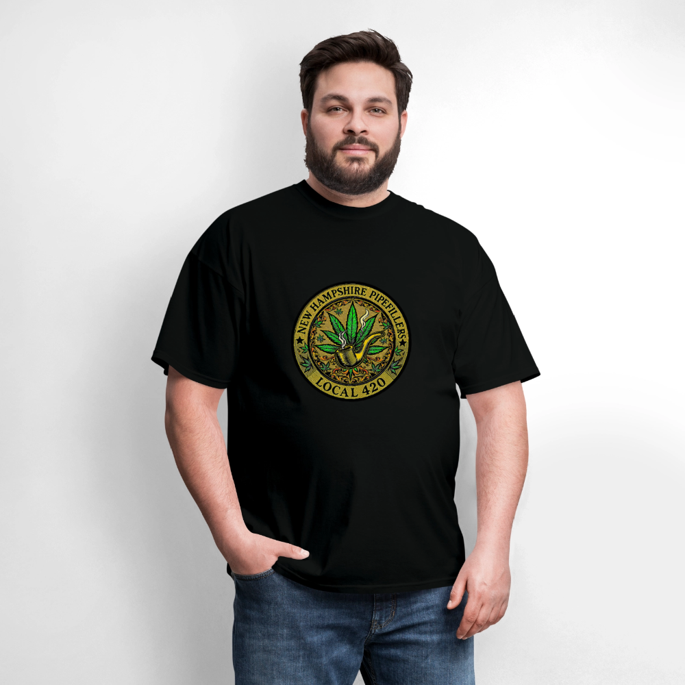 NEW HAMSHIRE PIPEFILLERS LOCAL 420 Men's T-Shirt - black