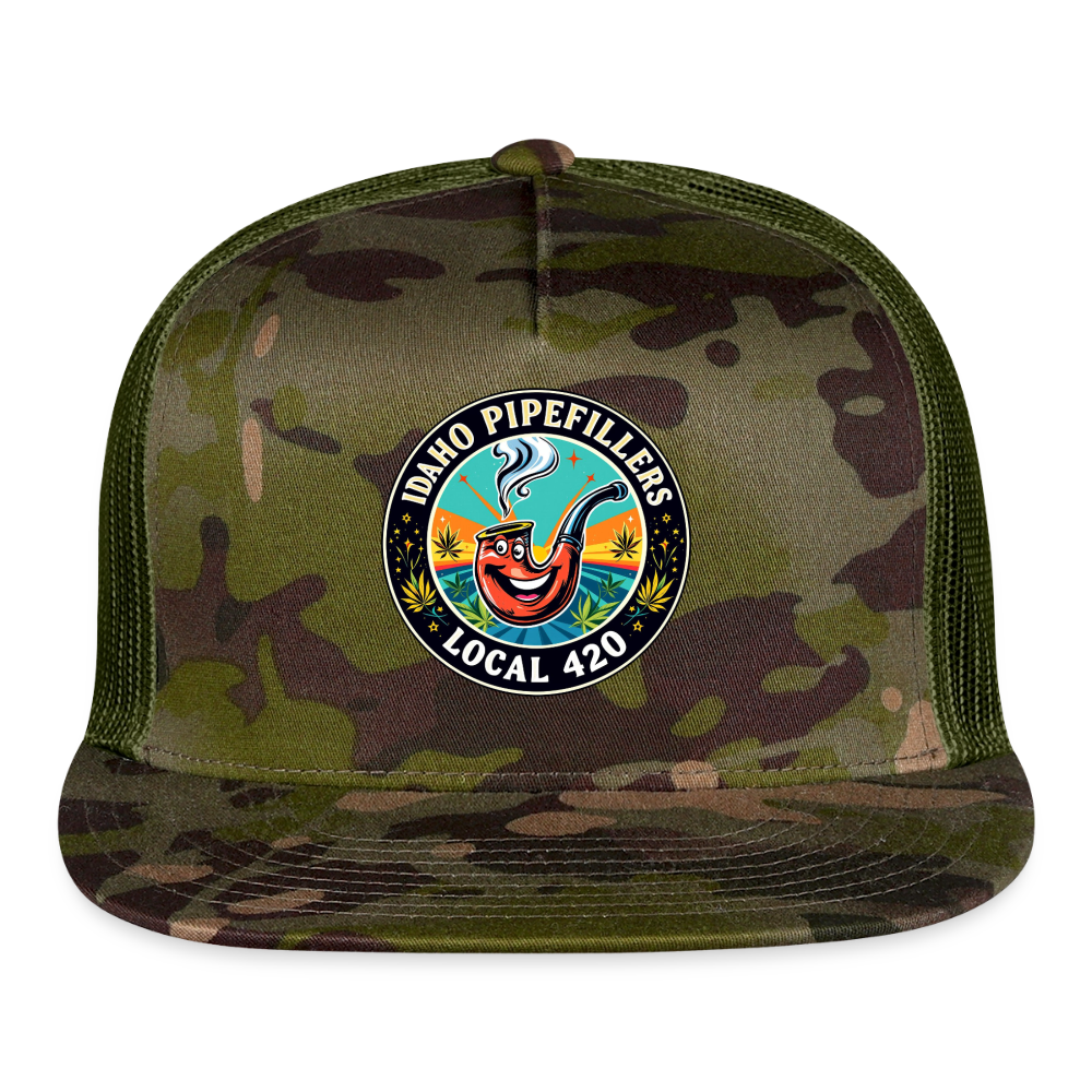 IDAHO PIPEFILLERS LOCAL 420 CAMO Trucker Hat - MultiCam\green