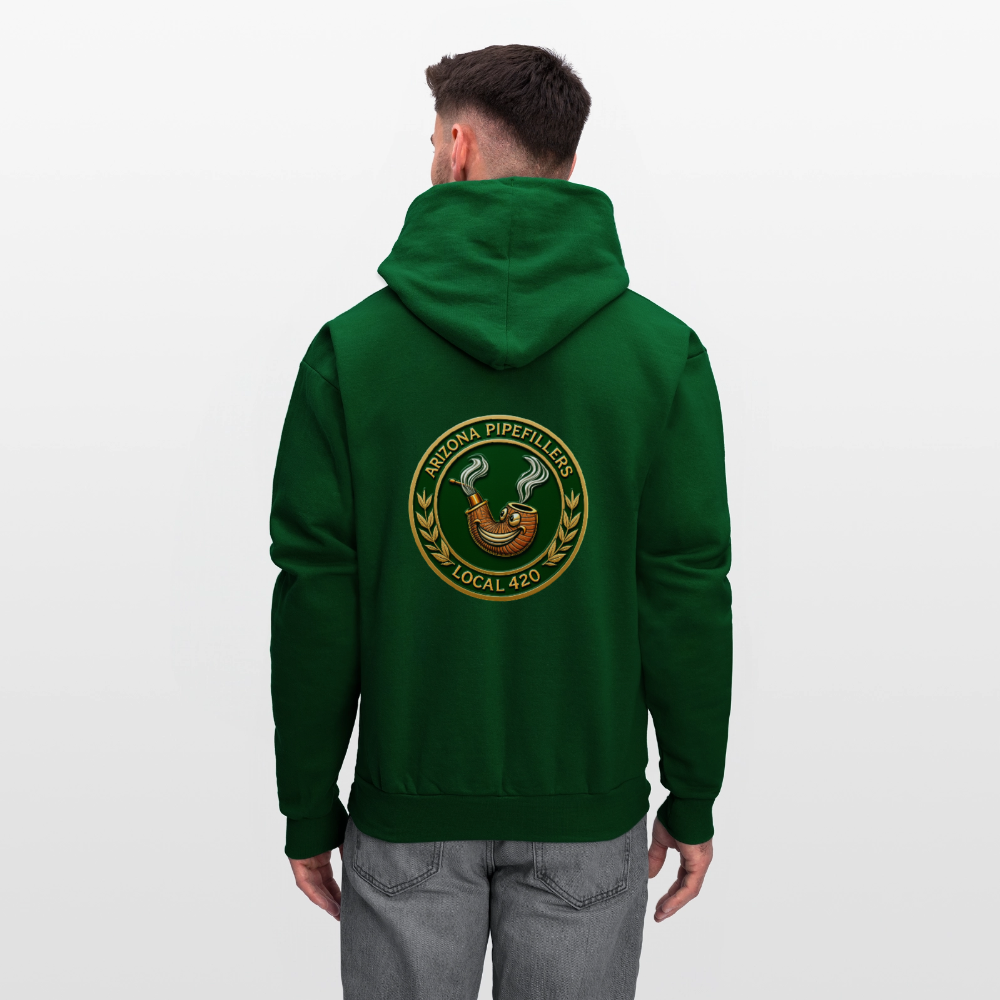ARIZONIA PIPEFILLERS LOCAL 420 F/B DESIGN Men's Hoodie - forest green