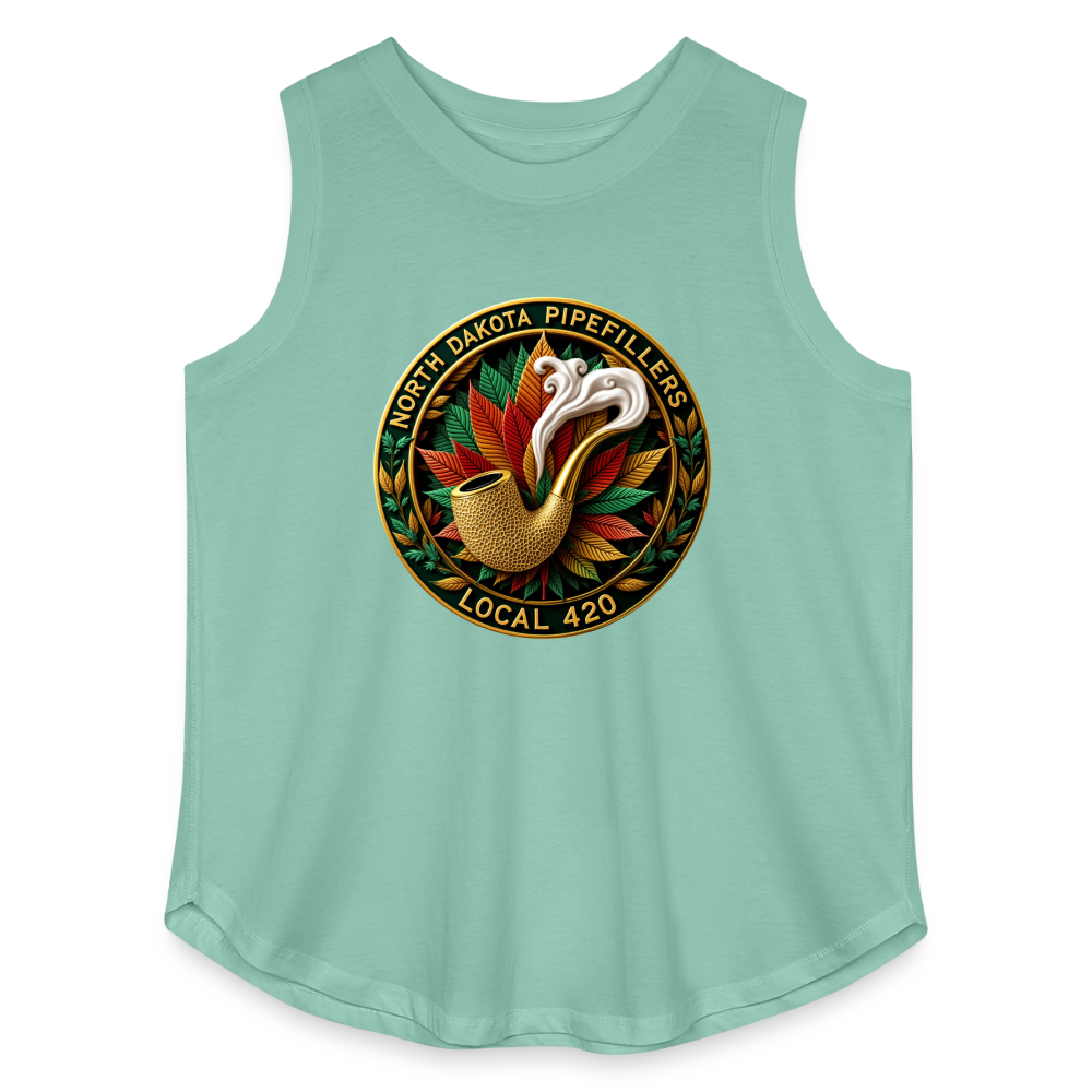 NORTH DAKOTA PIPEFILLERS LOCAL 420 Women's Curvy Relaxed Tank Top - saltwater