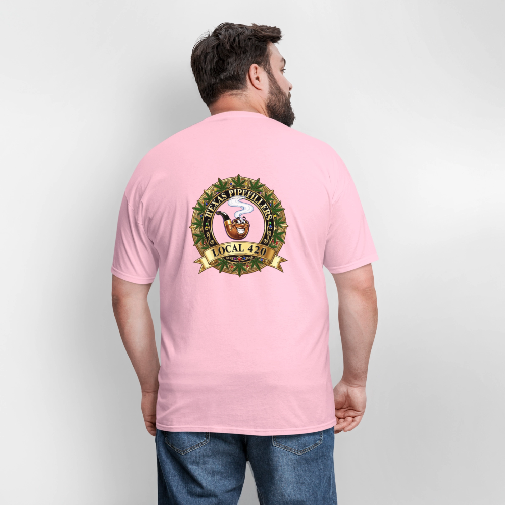 TEXAS PIPEFILLERS LOCAL 420 F/B DESIGN Men's T-Shirt - pink