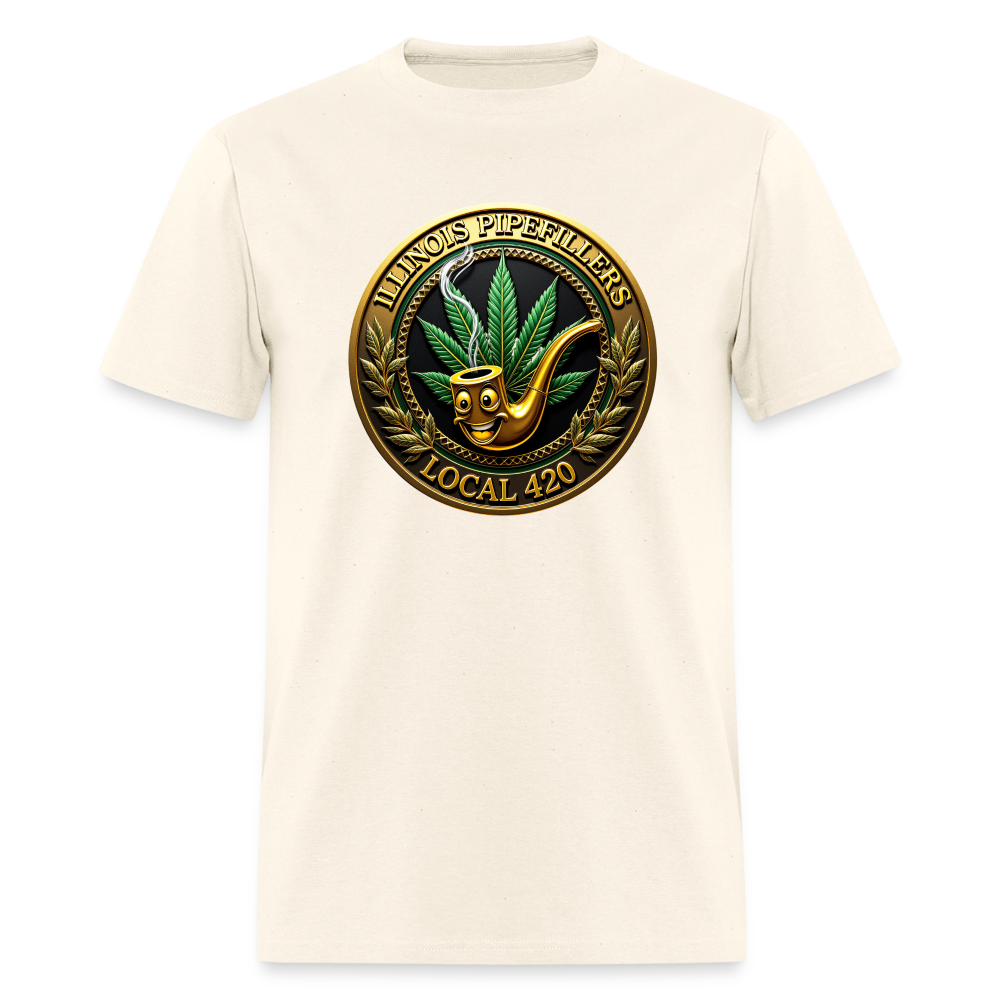 ILLINOIS PIPEFILLERS LOCAL 420 F/B DESIGN Men's T-Shirt - sweet cream heather