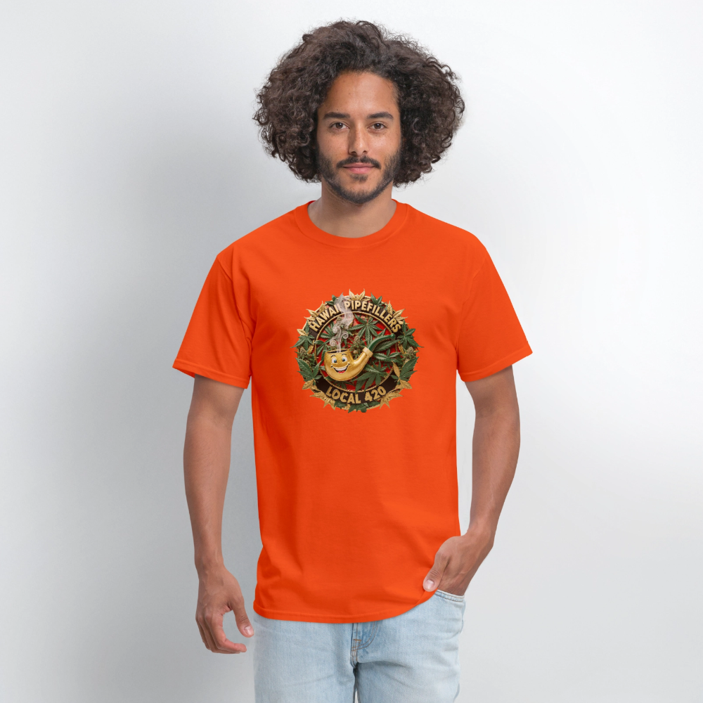 HAWAII PIPEFILLERS LOCAL 420 F/B DESIGN Men's T-Shirt - orange