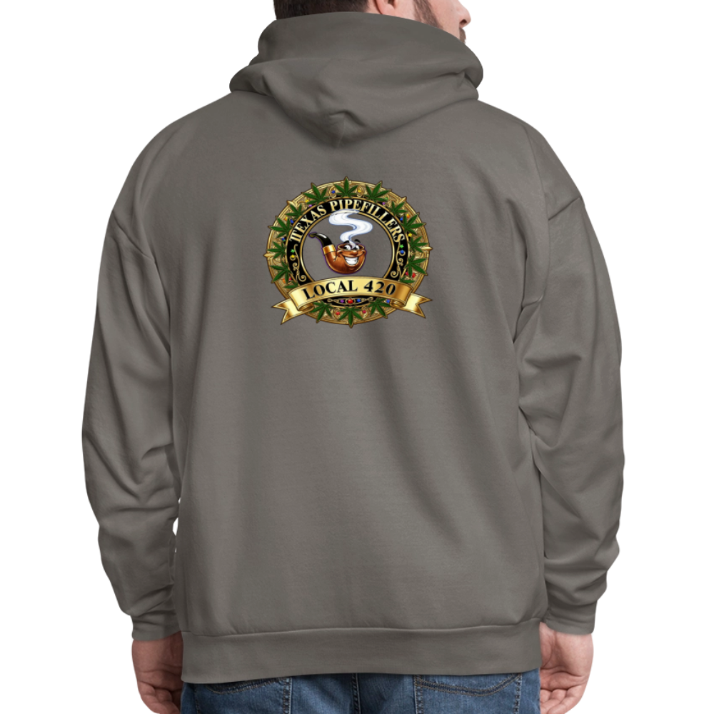TEXAS PIPEFILLERS LOCAL 420 F/B DESIGN Men's Hoodie - asphalt gray