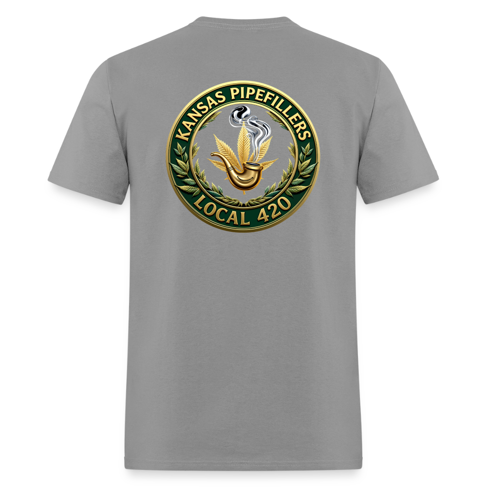 KANSAS PIPEFILLERS LOCAL 420 F/B DESIGNS Men's T-Shirt - rock