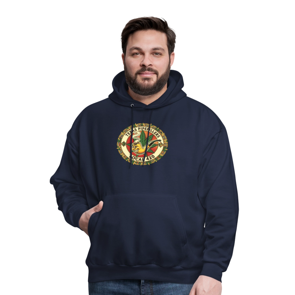 TEXAS PIPEFILLERS LOCAL 420 F/B DESIGN Men's Hoodie - navy