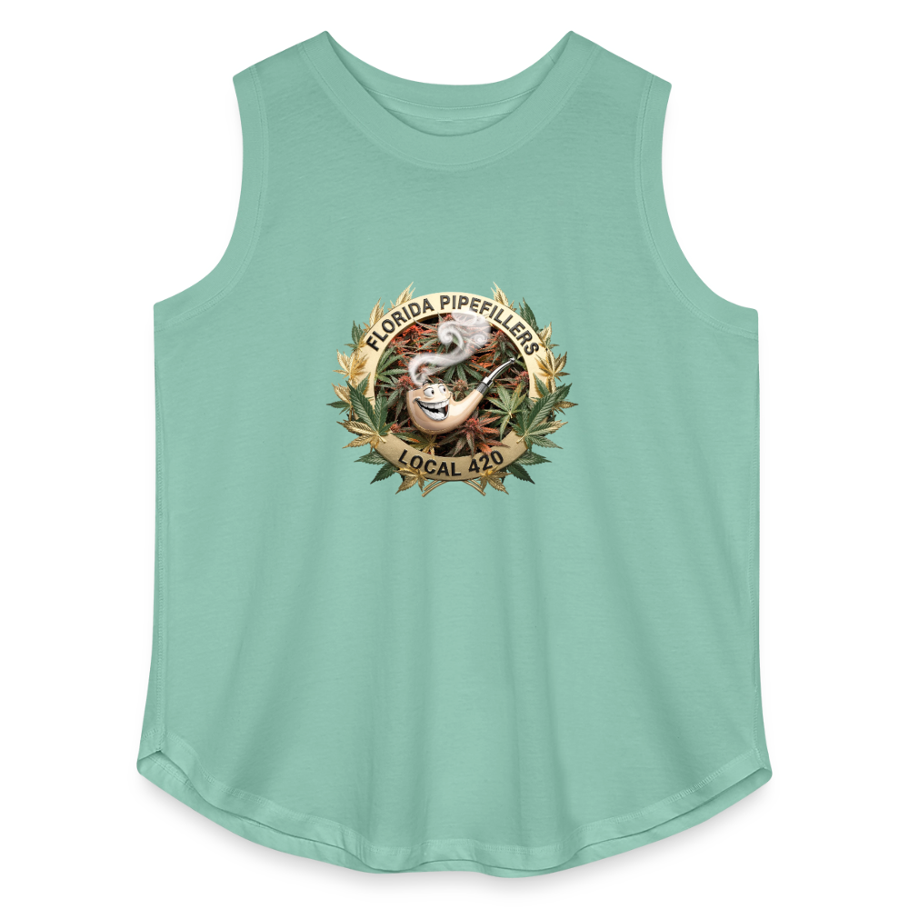 FLORIDA PIPEFILLERS LOCAL 420 Women's Curvy Relaxed Tank Top - saltwater