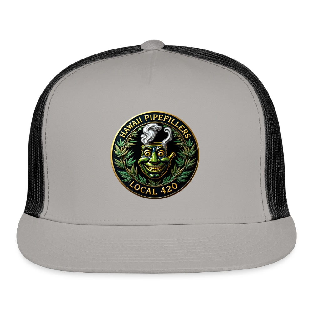 HAWAII PIPEFILLERS LOCAL 420 Trucker Hat - gray/black