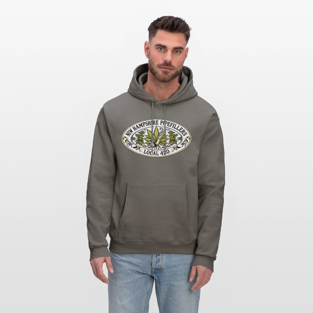 NEW HAMPSHIRE PIPEFILLERS LOCAL 420 Men's Hoodie - asphalt gray