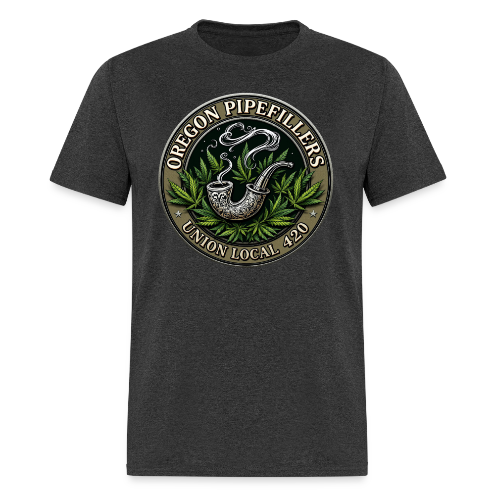 OREGON PIPEFILLERS LOCAL 420 Men's T-Shirt - heather black