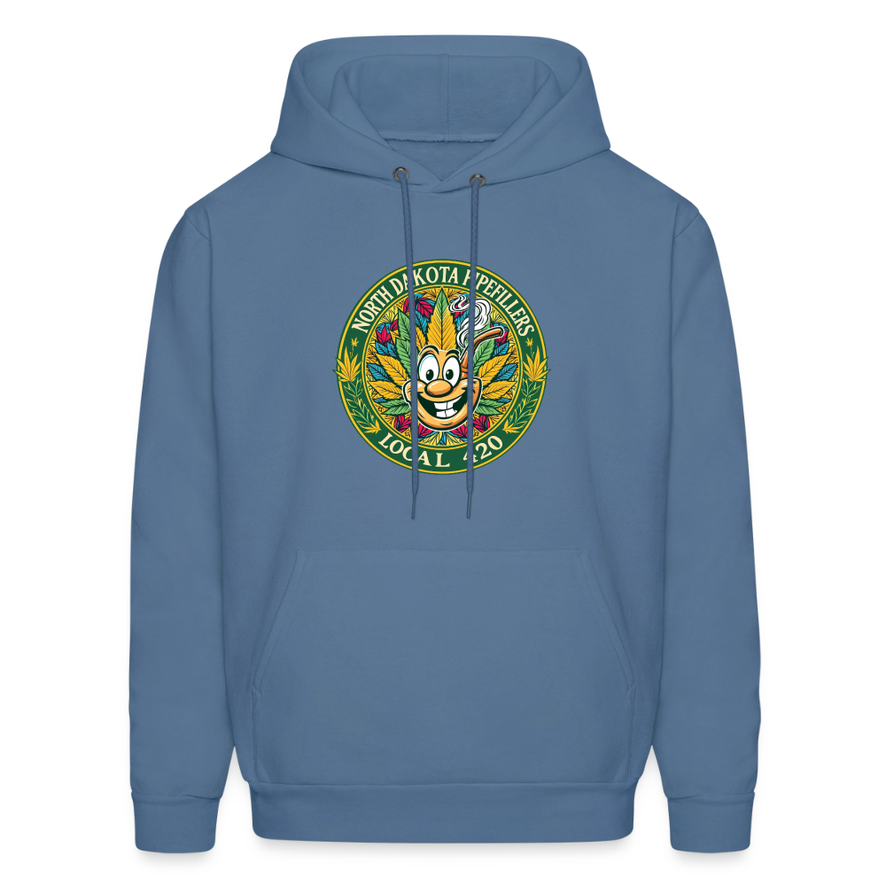 NORTH DAKOTA PIPEFILLERS LOCAL 420 F/B 2 DESIGNS Men's Hoodie - denim blue