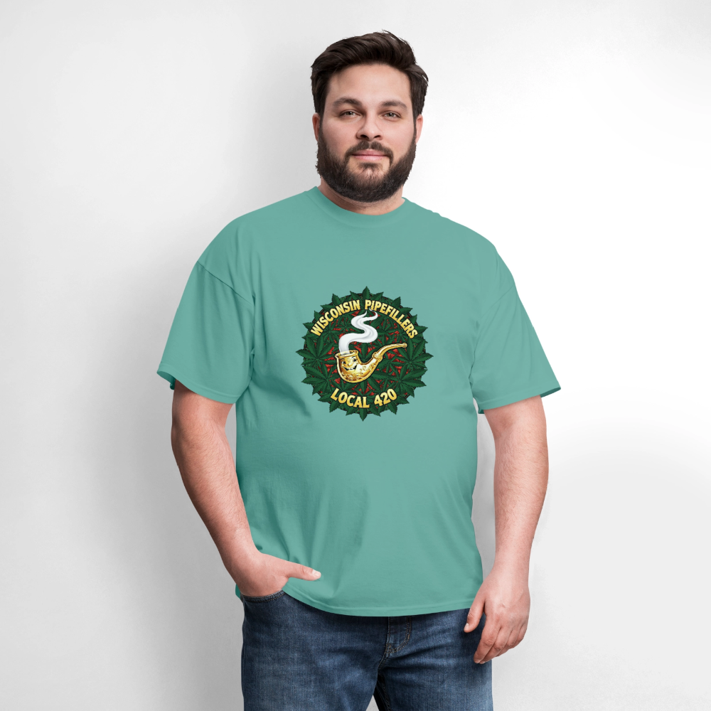 WISCONSIN PIPEFILLERS LOCAL 420 Men's T-Shirt - aquatic