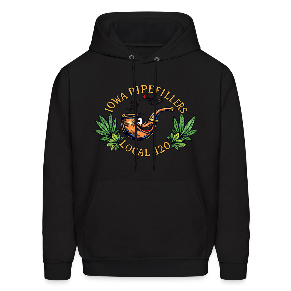 IOWA PIPEFILLERS LOCAL 420 Men's Hoodie - black