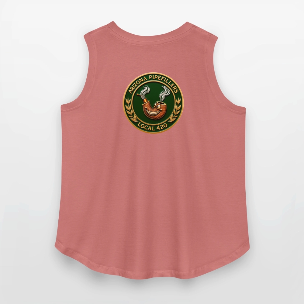 ARIZONIA PIPEFILLERS LOCAL 420 F/B DESIGN Women's Curvy Relaxed Tank Top - mauve