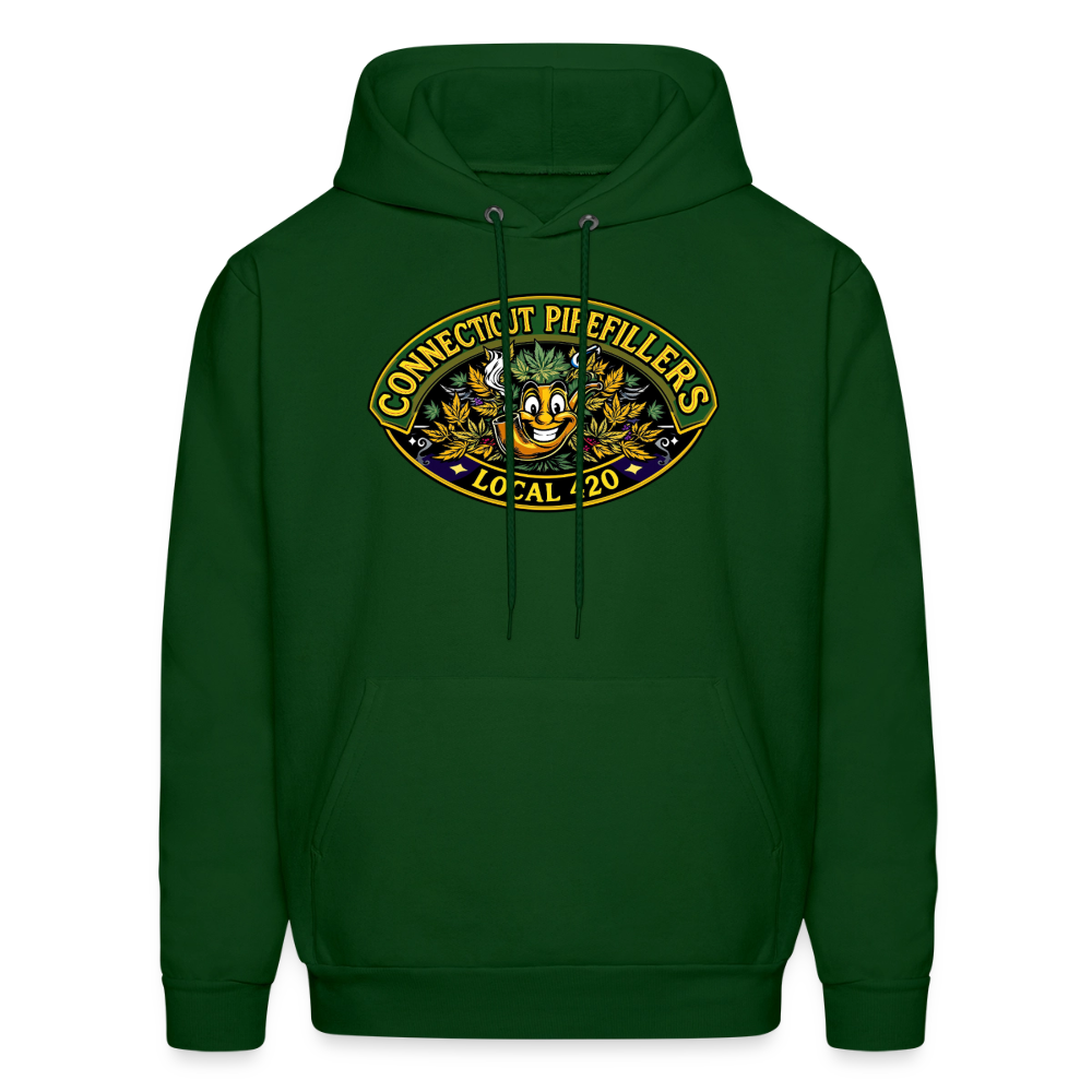 CONNECTICUT PIPEFILLERD LOCAL 420 F/B DESIGN Men's Hoodie - forest green