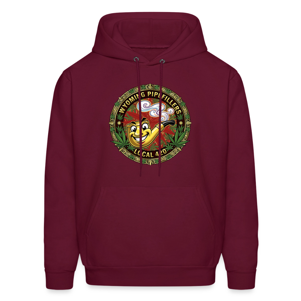 WYOMING PIPEFILLERS LOCAL 420 F/B DESIGN Men's Hoodie - burgundy