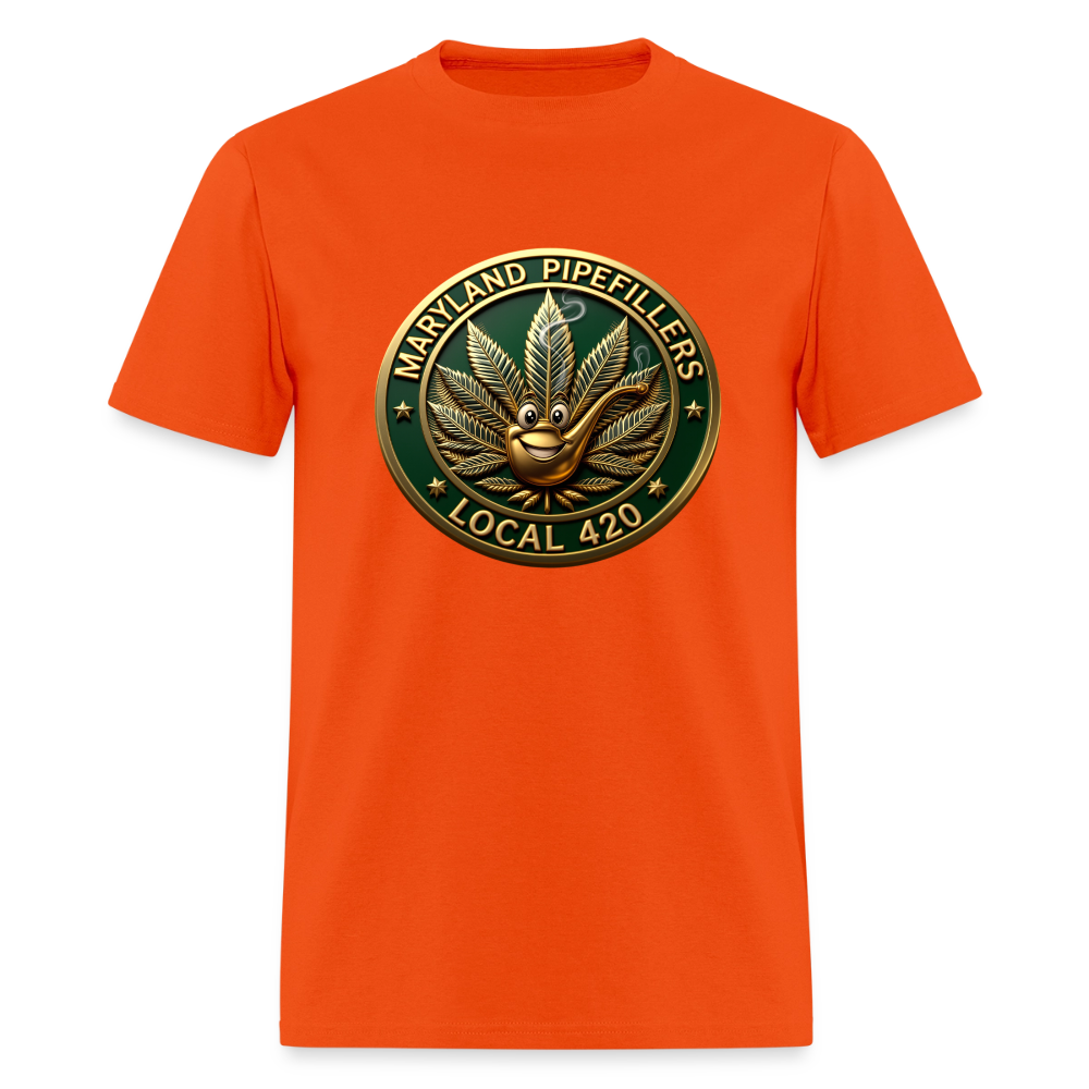 MARYLAND PIPEFILLERS LOCAL 420 Men's T-Shirt - orange