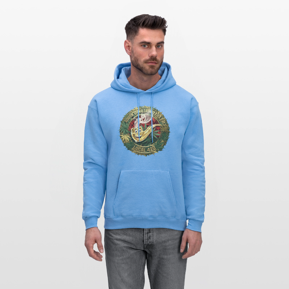 SOUTH DAKOTA PIPEFILLERS LOCAL 420  F/B DESIGN Men's Hoodie - carolina blue
