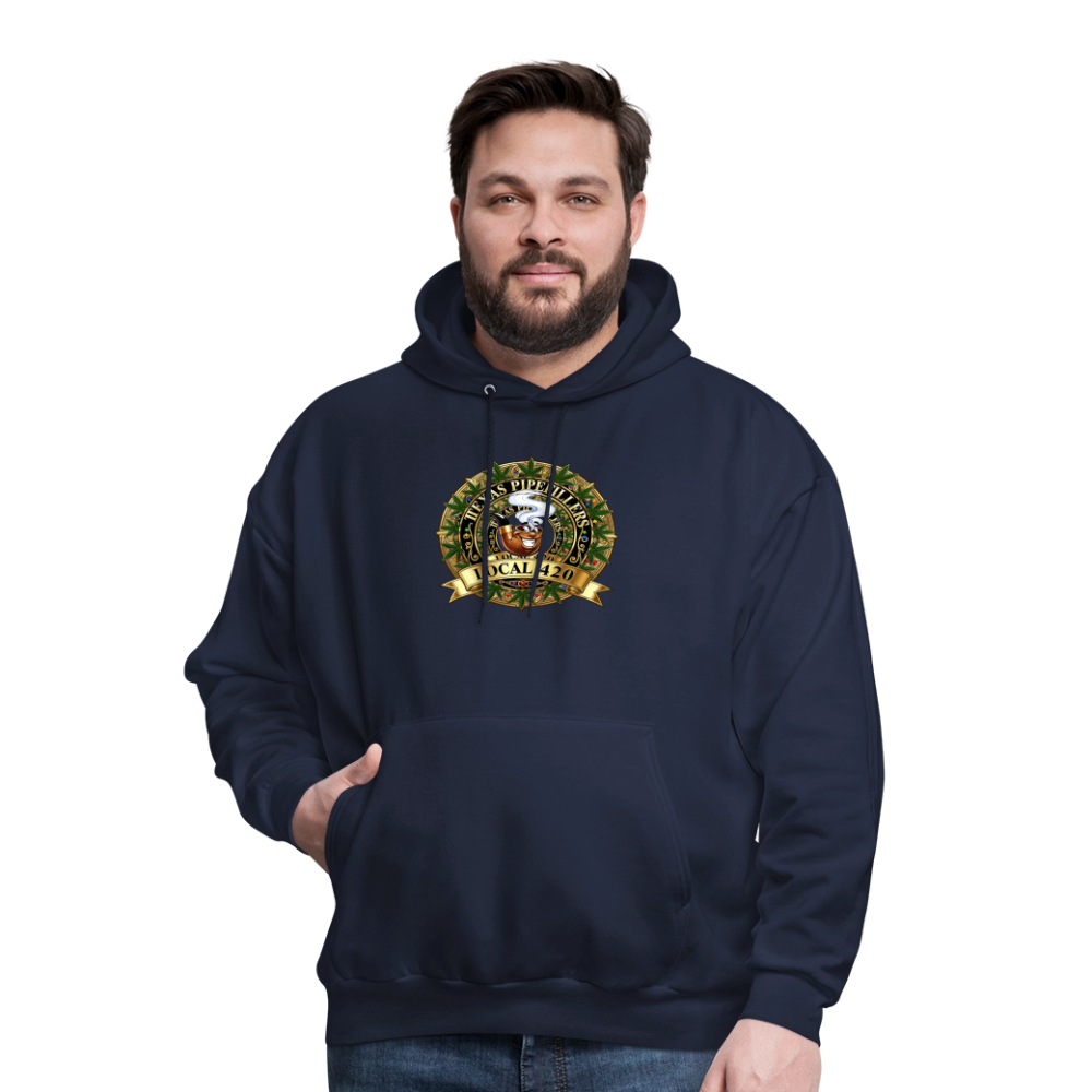 TEXAS PIPEFILLERS LOCAL 420 Men's Hoodie - navy