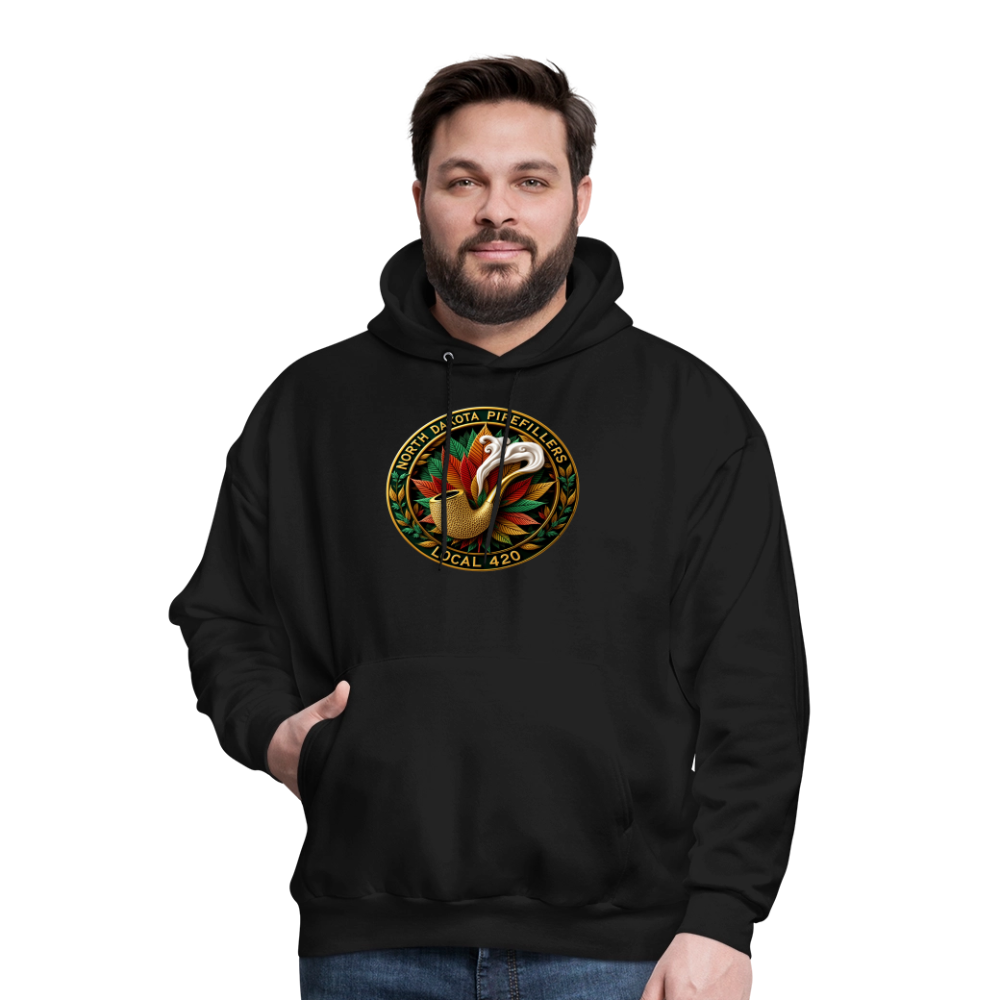 NORTH DAKOTA PIPEFILLERS LOCAL 420 F/B DESIGNS Men's Hoodie - black