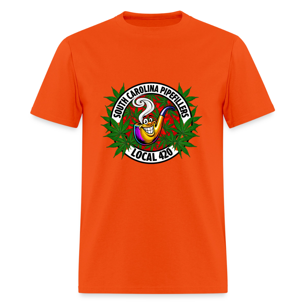 SOUTH CAROLINA PIPEFILLERS LOCAL 420 F/B DESIGN Men's T-Shirt - orange