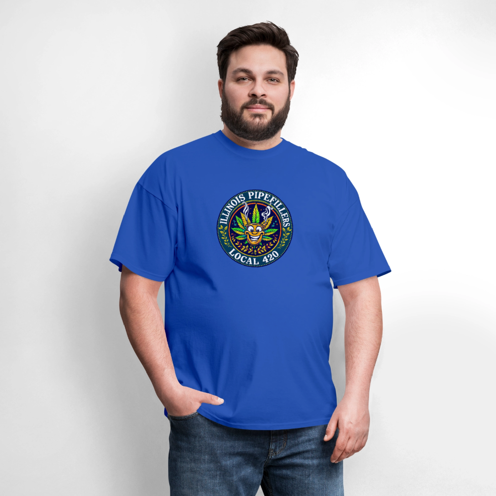ILLINOIS PIPEFILLERS LOCAL 420 F/B DESIGN Men's T-Shirt - royal blue