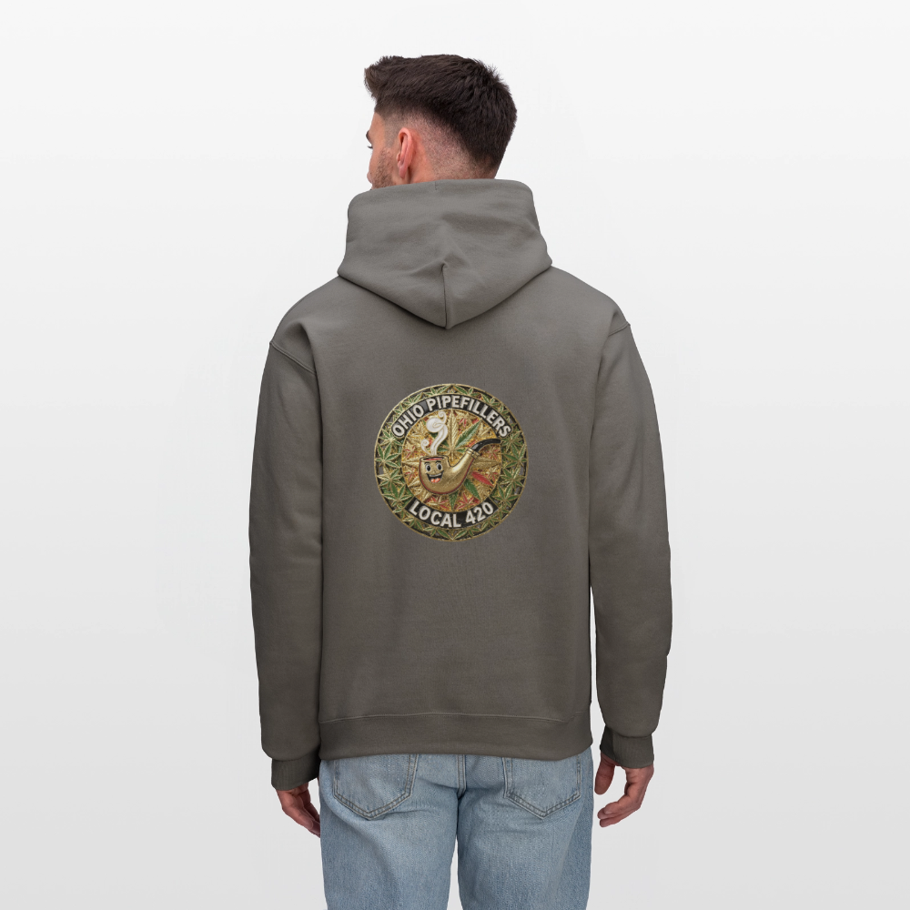 OHIO PIPEFILLERS LOCAL 420  F/B DESIGNS Men's Hoodie - asphalt gray