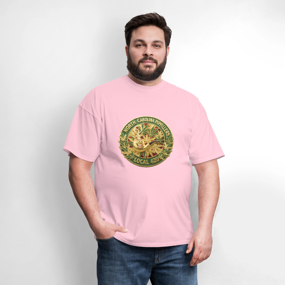NORTH CAROLINA  PIPEFILLERS LOCAL 420 Men's T-Shirt - pink