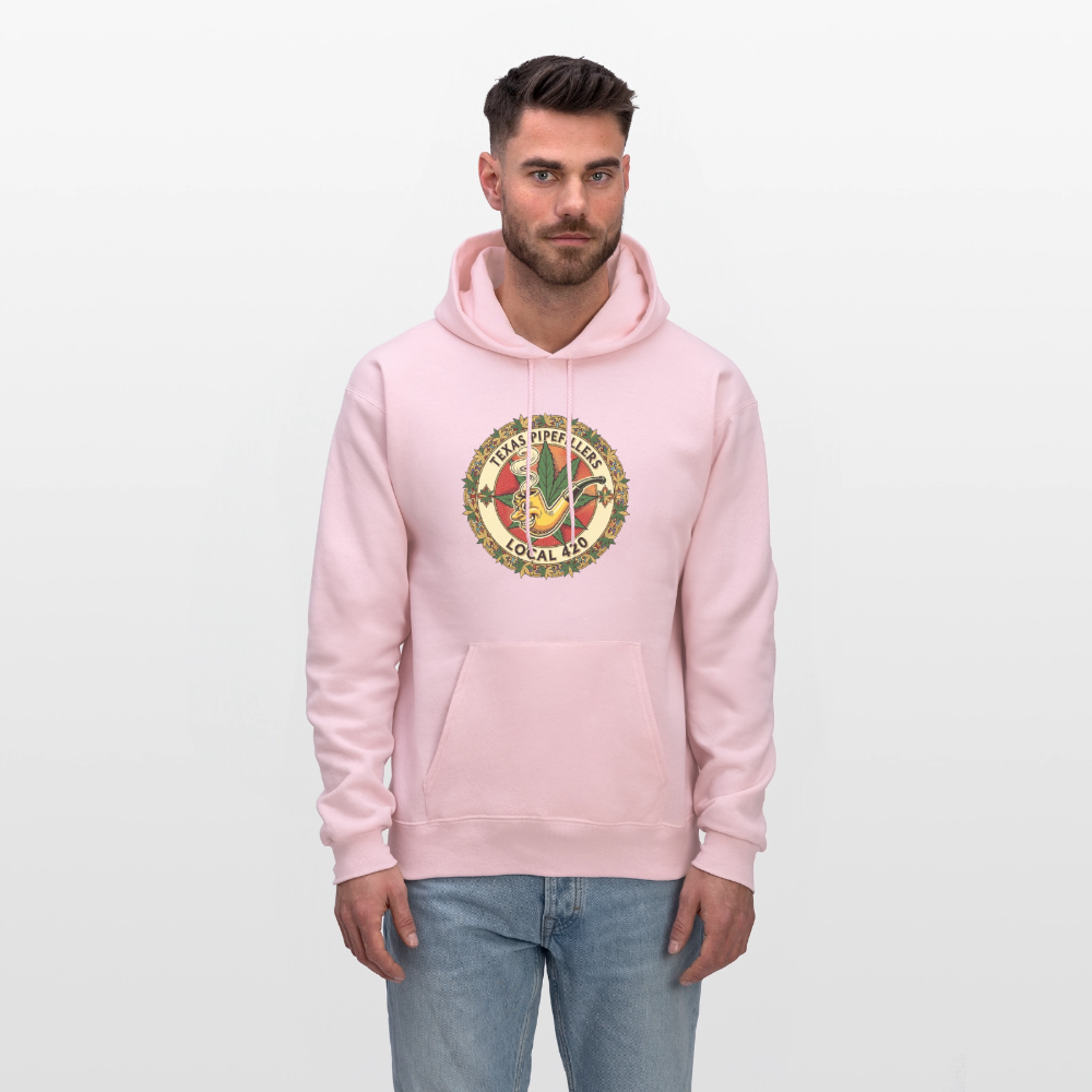 TEXAS PIPEFILLERS LOCAL 420 Men's Hoodie - pale pink
