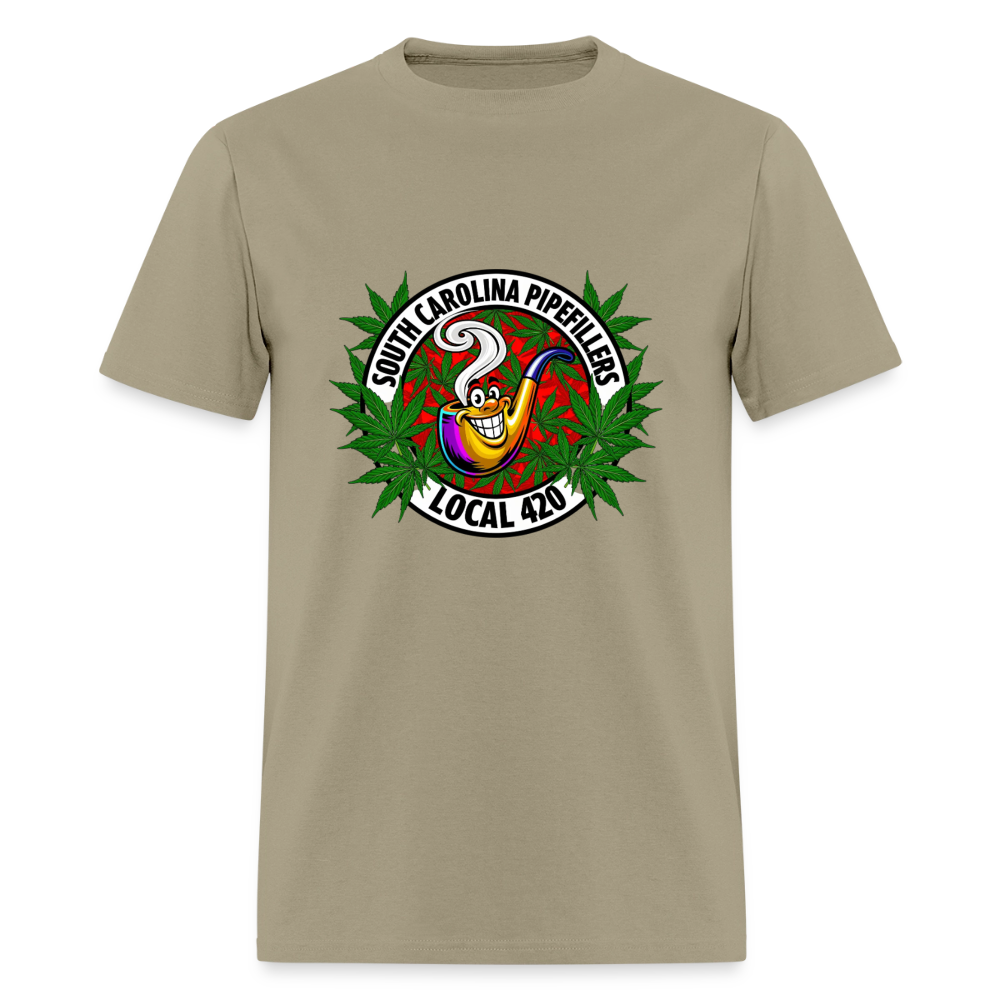 SOUTH CAROLINA PIPEFILLERS LOCAL 420 F/B DESIGN Men's T-Shirt - khaki
