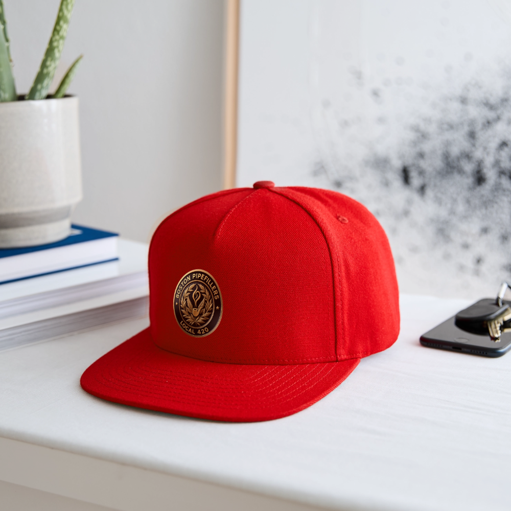 BOSTON PIPEFILLERS UNION LOCAL 420 Snapback Baseball Cap - red