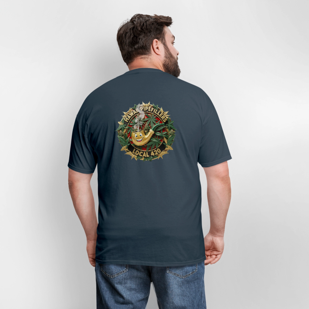 HAWAII PIPEFILLERS LOCAL 420 F/B DESIGN Men's T-Shirt -  blue dusk