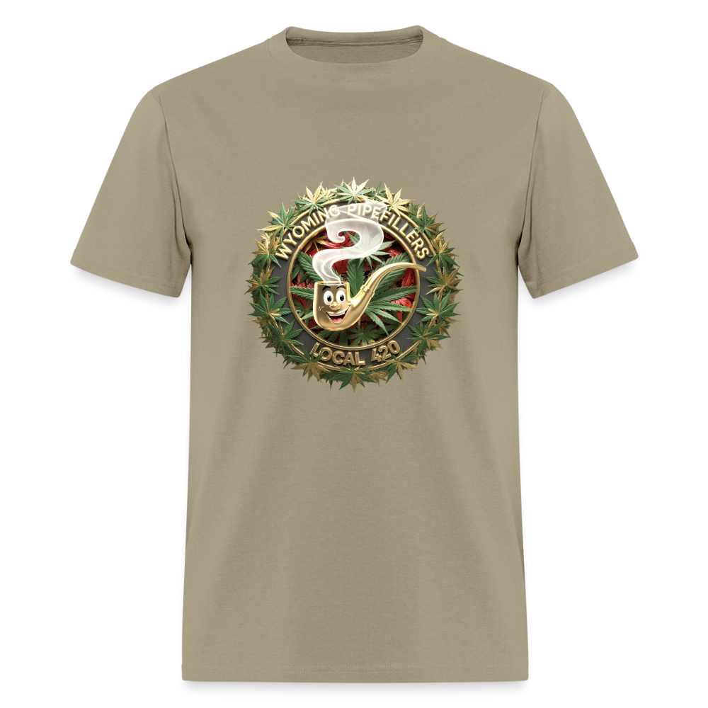 WYOMING PIPEFILLERS LOCAL 420 Men's T-Shirt - khaki