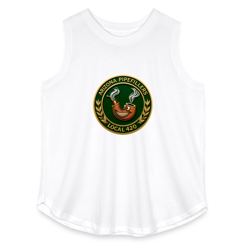 ARIZONIA PIPEFILLERS LOCAL 420 F/B DESIGN Women's Curvy Relaxed Tank Top - white