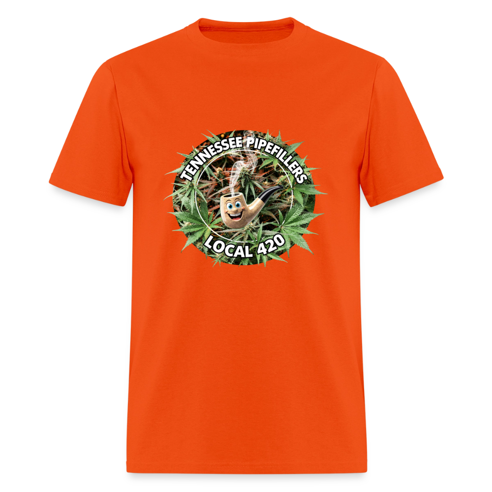 TENNESSEE PIPEFILLERS LOCAL 420 F/B DESIGN Men's T-Shirt - orange