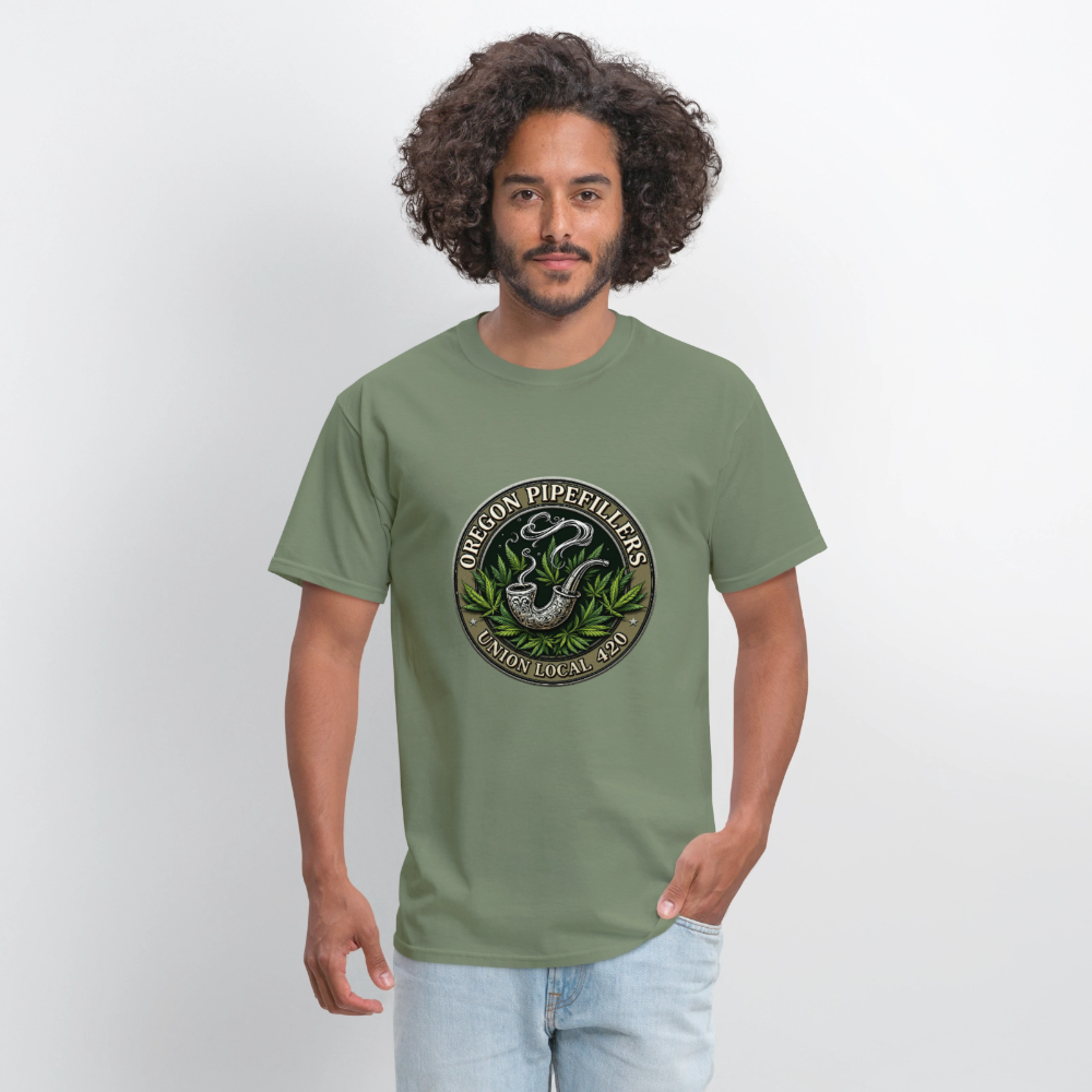 OREGON PIPEFILLERS UNION LOCAL 420 Men's T-Shirt - military green