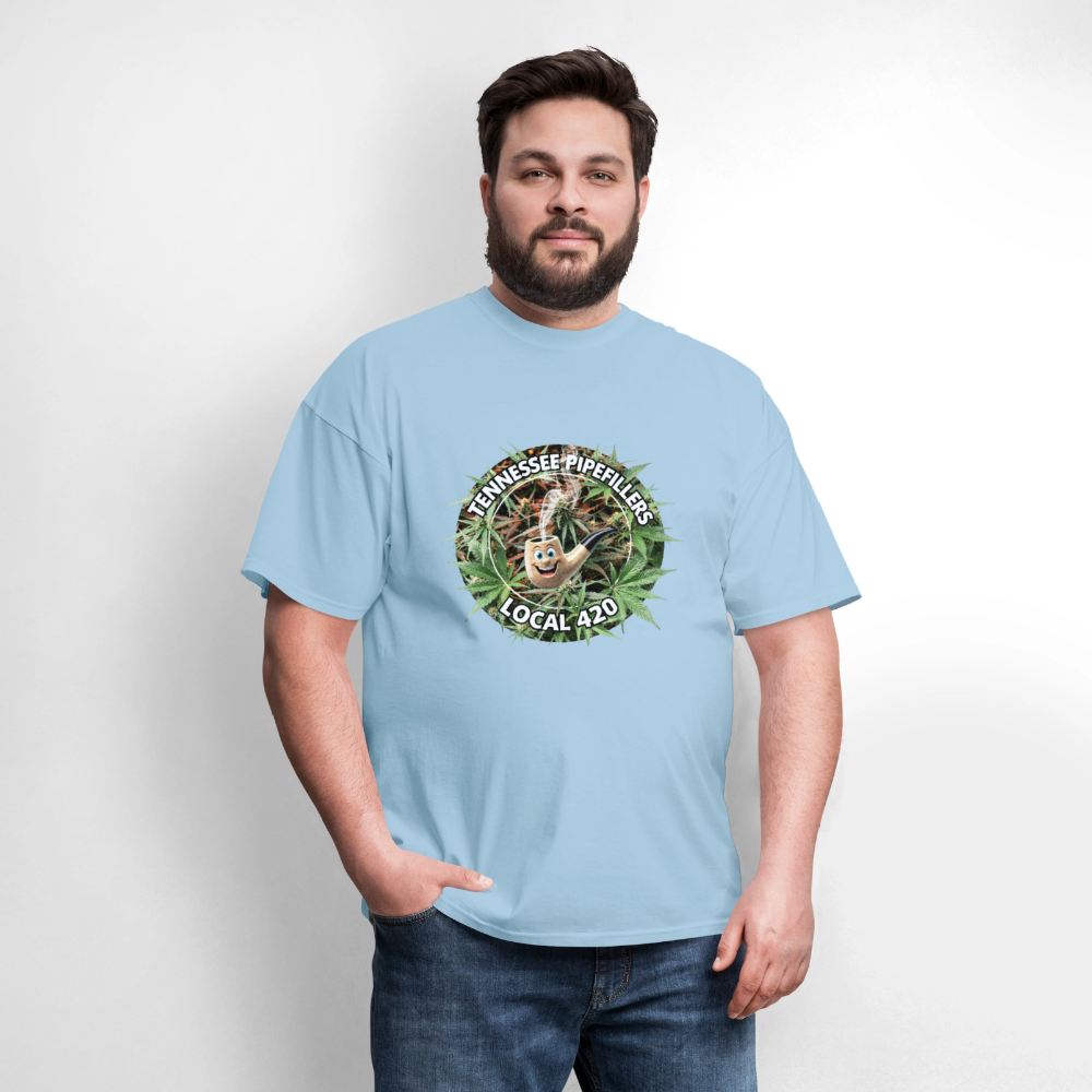 TENNESSEE PIPEFILLERS LOCAL 420 F/B DESIGN Men's T-Shirt - powder blue