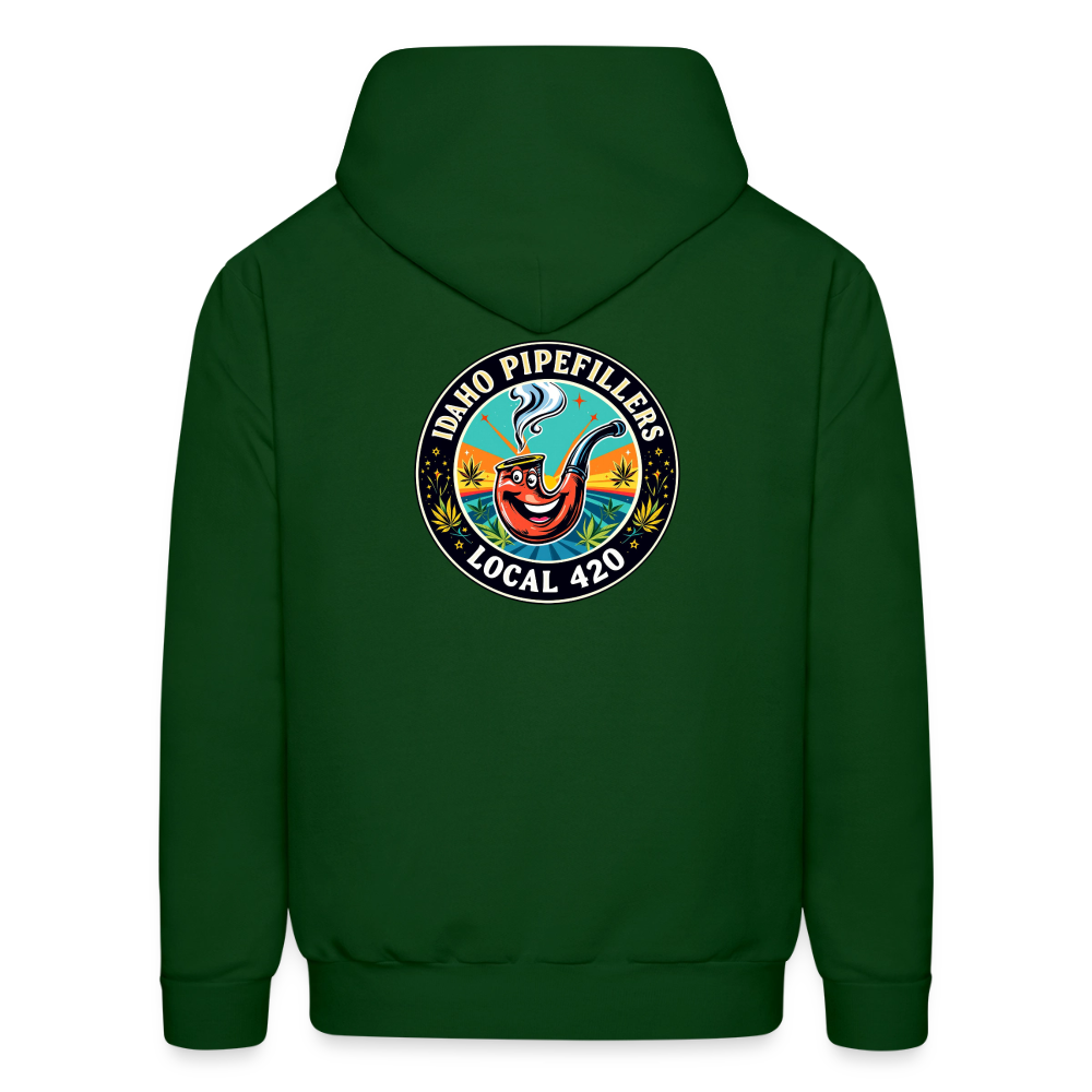 IDAHO PIPEFILLERS LOCAL 420 F/B DESIGN Men's Hoodie - forest green