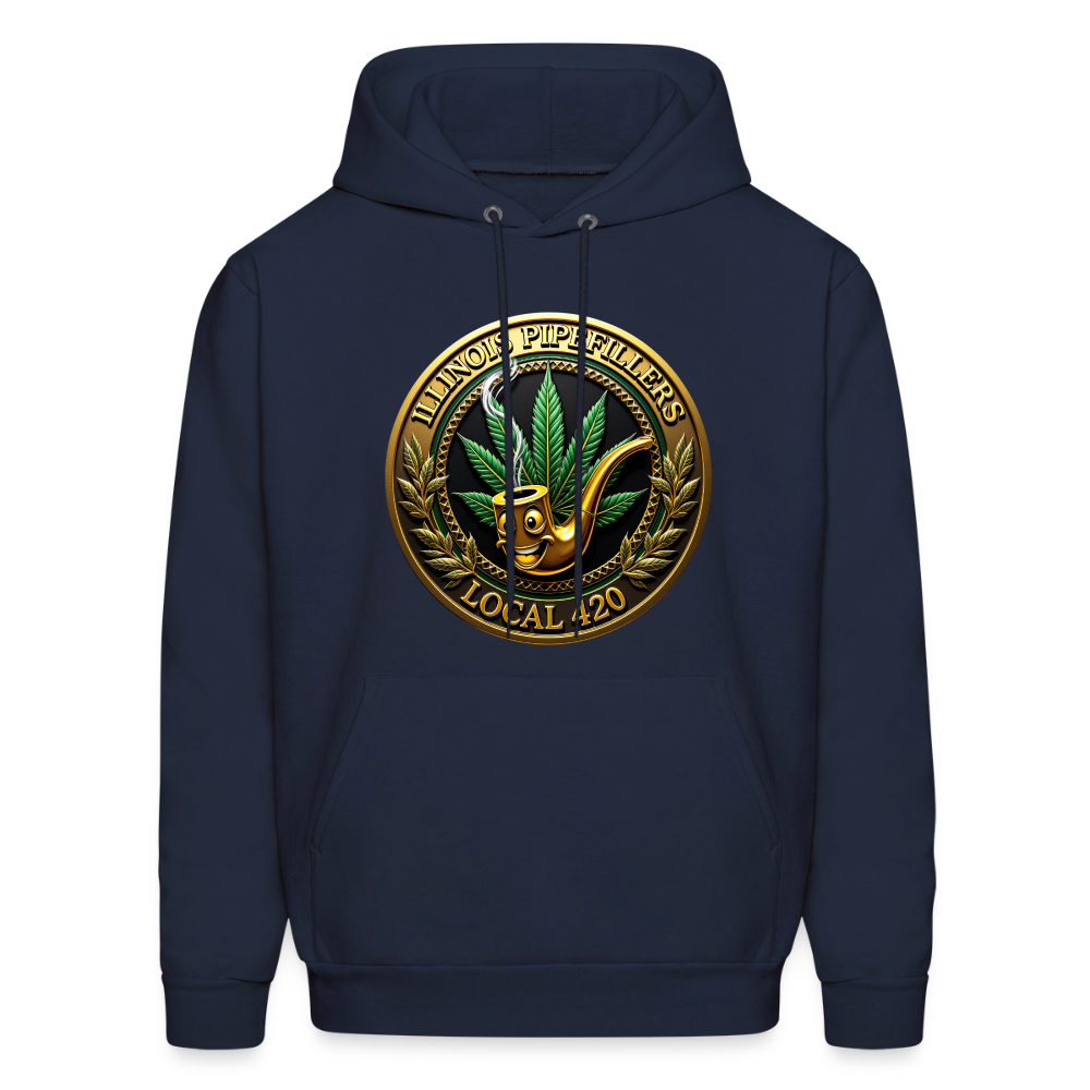 ILLINOIS PIPEFILLERS LOCAL 420 F/B DESIGN Men's Hoodie - navy