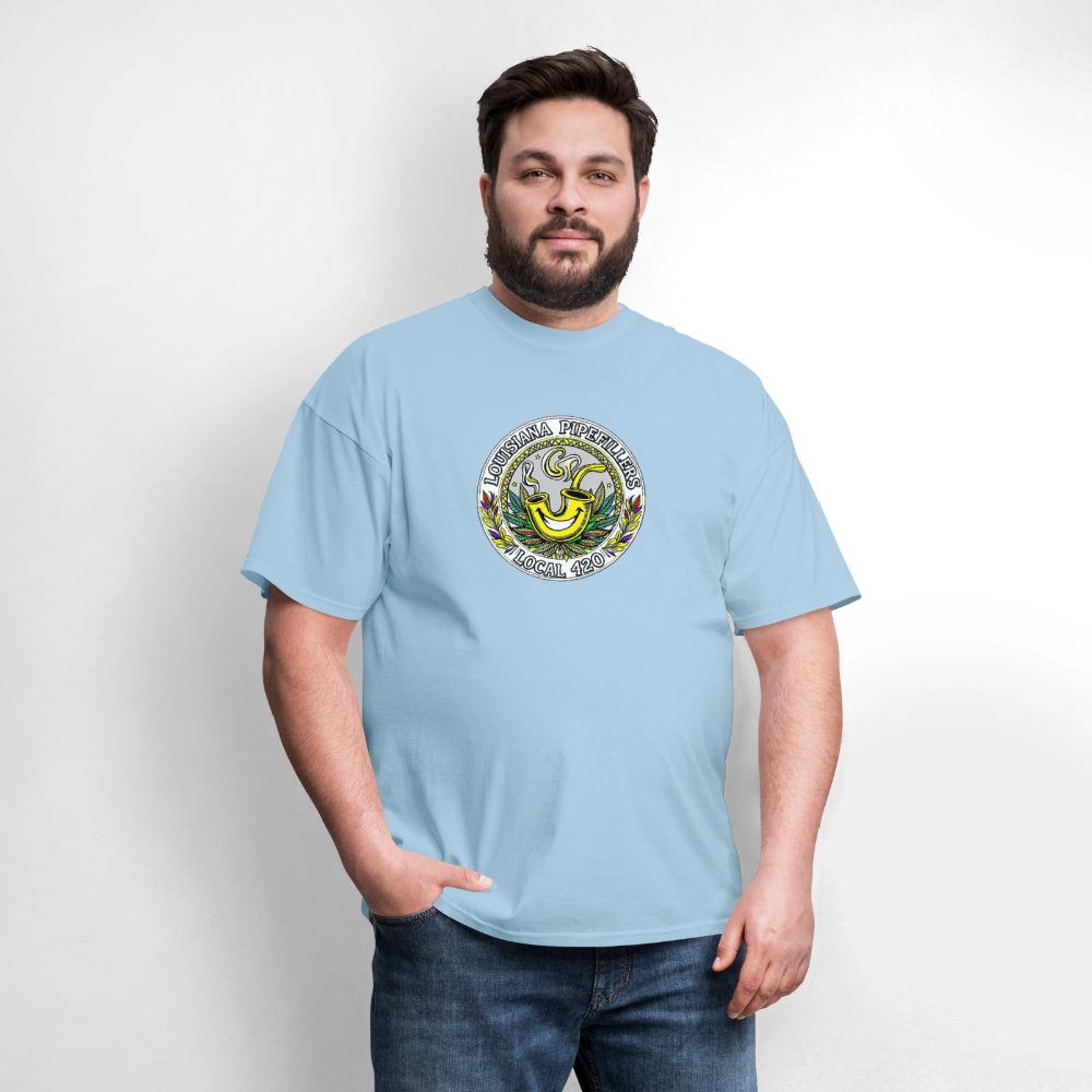LOUISIANA PIPEFILLERS LOCAL 420 Men's T-Shirt - powder blue