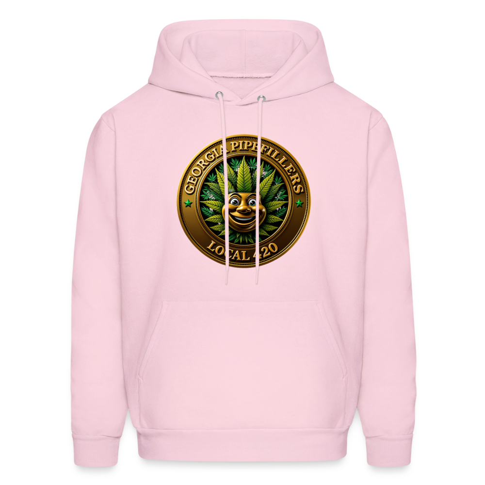 GEORGIA PIPEFILLERS LOCAL 420 F/B DESIGN Men's Hoodie - pale pink