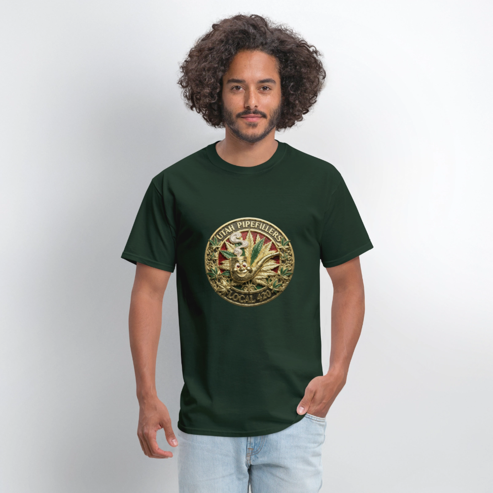 UTAH PIPEFILLERS LOCAL 420 Men's T-Shirt - forest green