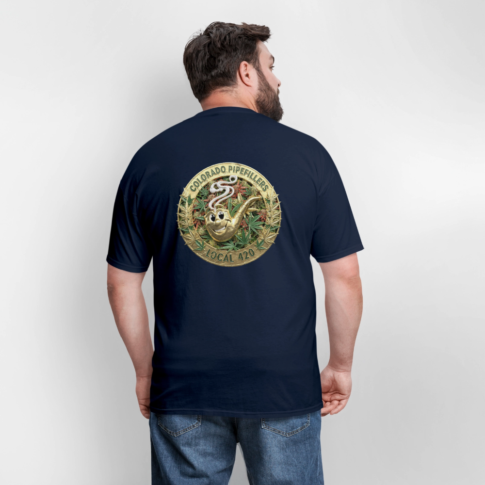 COLORADO PIPEFILLERS LOCAL 420 Men's T-Shirt - navy