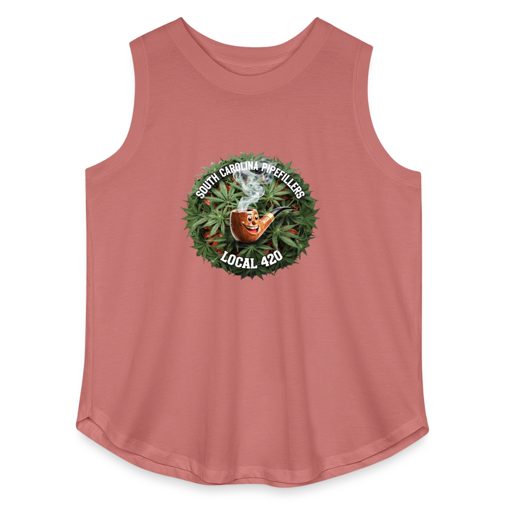SOUTH CAROLINA PIPEFILLERS LOCAL 420 F/B DESIGN Women's Curvy Relaxed Tank Top - mauve